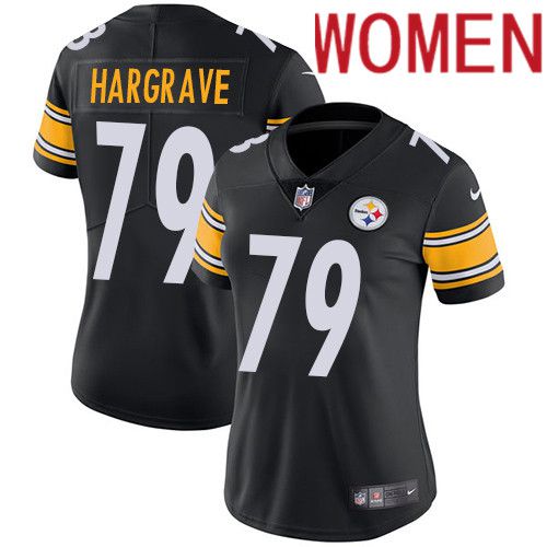 Women Pittsburgh Steelers #79 Javon Hargrave Nike Black Vapor Limited NFL Jersey